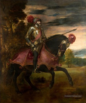 Empereur Charles Tiziano Titien Peinture à l'huile